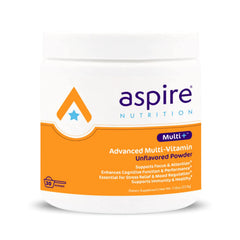 Aspire Multi+ bottle front view for all-ages daily wellness.