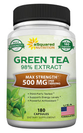 aSquared Nutrition Green Tea Extract bottle ready for daily antioxidant support