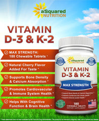aSquared Nutrition cherry D3+K2 chewables close-up