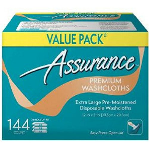 Assurance Premium Washcloths bulk pack showing plush fabric ideal for daily cleansing