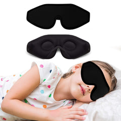 ASTRA VENA Kids Sleep Mask with adjustable strap stays secure during travel.