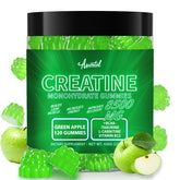 Asumtal Creatine Monohydrate Gummies bottle close-up for energy and performance.