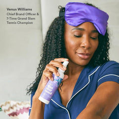 ASUTRA Lavender-Chamomile Sleep Mist on bedding eases nightly routines.