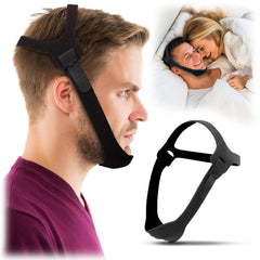 Atavyst anti-snoring chin strap side view showing jaw guidance for quieter nights