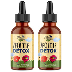Atherionyxora Zeolite Detox for Kids bottle pour enables simple daily dosing