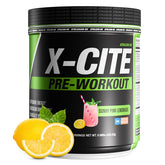 ATHLEAN-RX X-CITE energy-burst bottle boosts stamina for intense workouts.