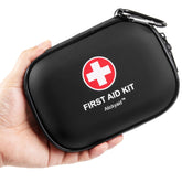 Atickyaid mini first aid kit in a compact case for travel readiness.