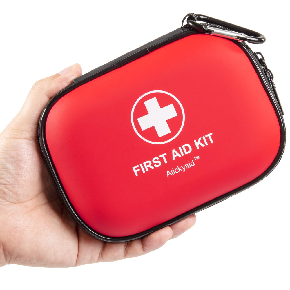 Atickyaid mini first aid kit compact case for easy portability and quick access.