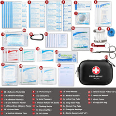 Atickyaid kit dimensions 6.3 by 4.7 by 2.3 inches for car or bag.