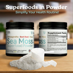 Atlantic Naturals sea moss blend with ashwagandha and beet for energy