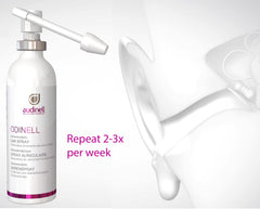 Audinell camomila alivia irritaciones del oído durante la limpieza.