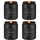 Auelife winter candle set with balsam cedar for a fresh masculine home ambiance.