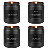 Auelife winter cedar oakmoss candle jar enhances a calm, masculine ambiance in any room.