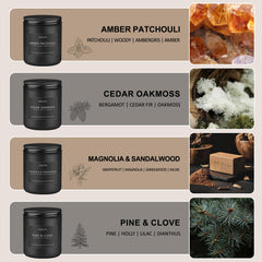 Auelife pine clove candle jar delivers warm, spicy notes for cozy evenings.