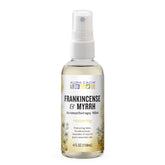 Aura Cacia Frankincense and Myrrh Mist bottle for daily self-care and aroma.