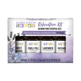 Aura Cacia Lavender bottle for calm and relaxing moments.