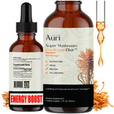 Auri Cordyceps Elixir bottle front, highlighting daily vitality and premium tincture.
