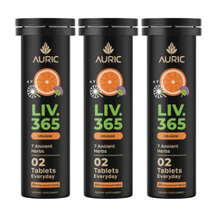 Auric Herbal Liver Support tablets in bottle for daily detox and maintenance