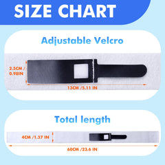 AurMirai Foley leg strap shows quick-release hook-and-loop for easy attachment and removal.