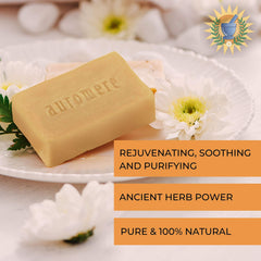 Auromere organic neem oil soap emphasizes natural care