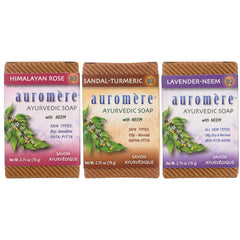 Auromere sandal-turmeric soap bar for daily cleansing with warm aroma