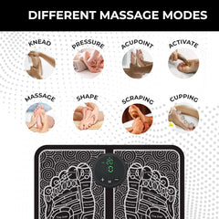 Autagpen foot massager in use offers gentle comfort during a break.