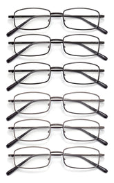 Autojouls metal reading glasses black front view for daily screen use