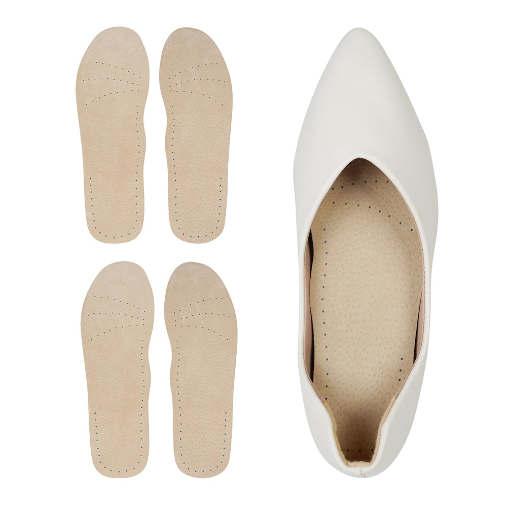 AUTPRO pigskin sockless insole top view showing premium material for dry, comfortable feet.