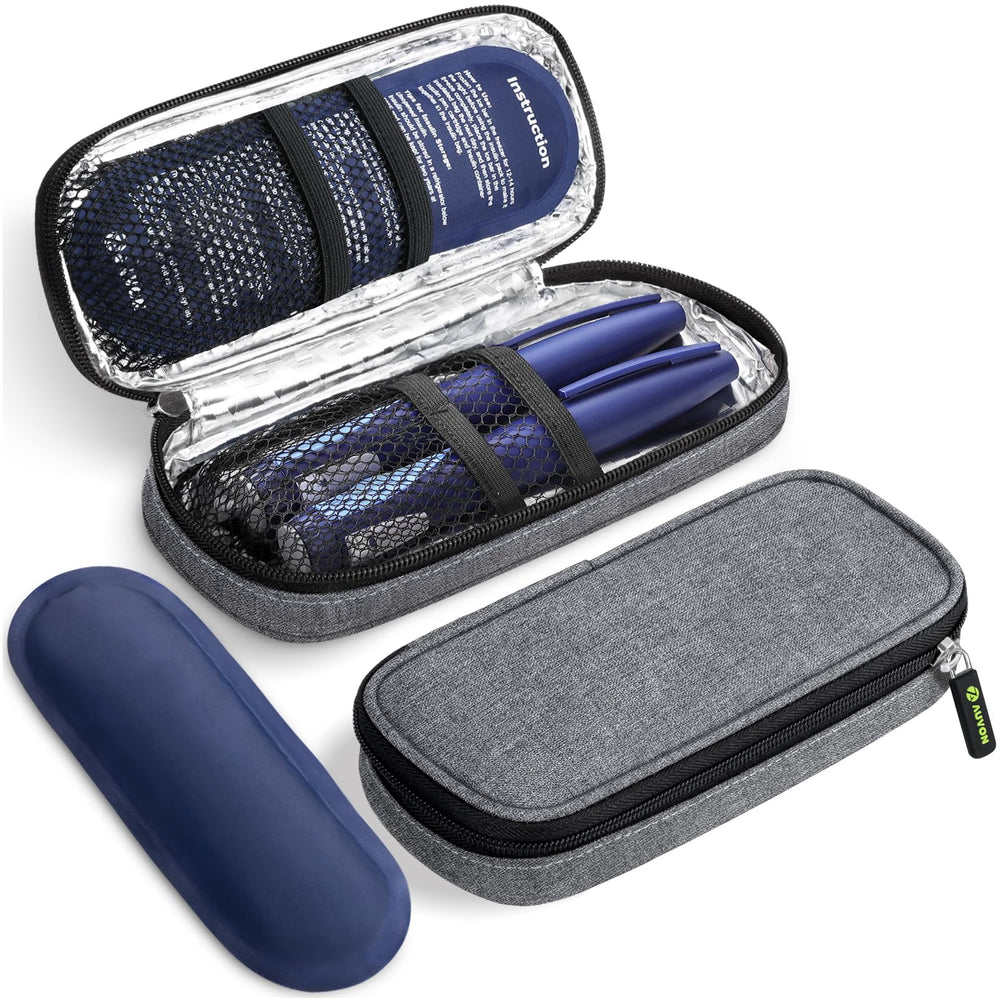 Funda fría AUVON para bolígrafos de insulina, transporte compacto diario.