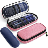 AUVON insulin cooler travel case front view, compact for daily carry.