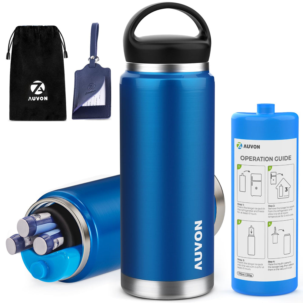 AUVON large insulin pen cooler exterior showcases sturdy travel care for pens