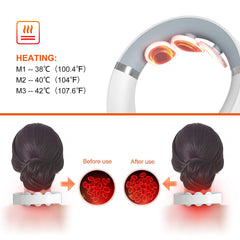 Auxoliev neck massager wireless use with handheld control for on-the-go relief.