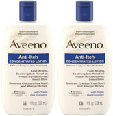 Aveeno Anti-Itch Concentrated Lotion calamine bottle, 4 oz, two-pack for itch relief at home