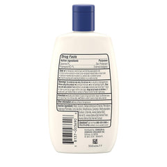 Aveeno Anti-Itch Lotion calamine ingredient close-up highlights drying of weepy rashes.