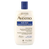 Aveeno loción antipicor con calamina para alivio de irritaciones cutáneas.