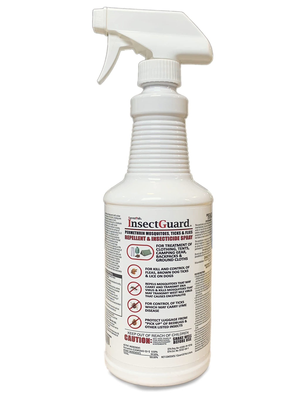 averpak InsectGuard spray bottle applying protection to clothing outdoors