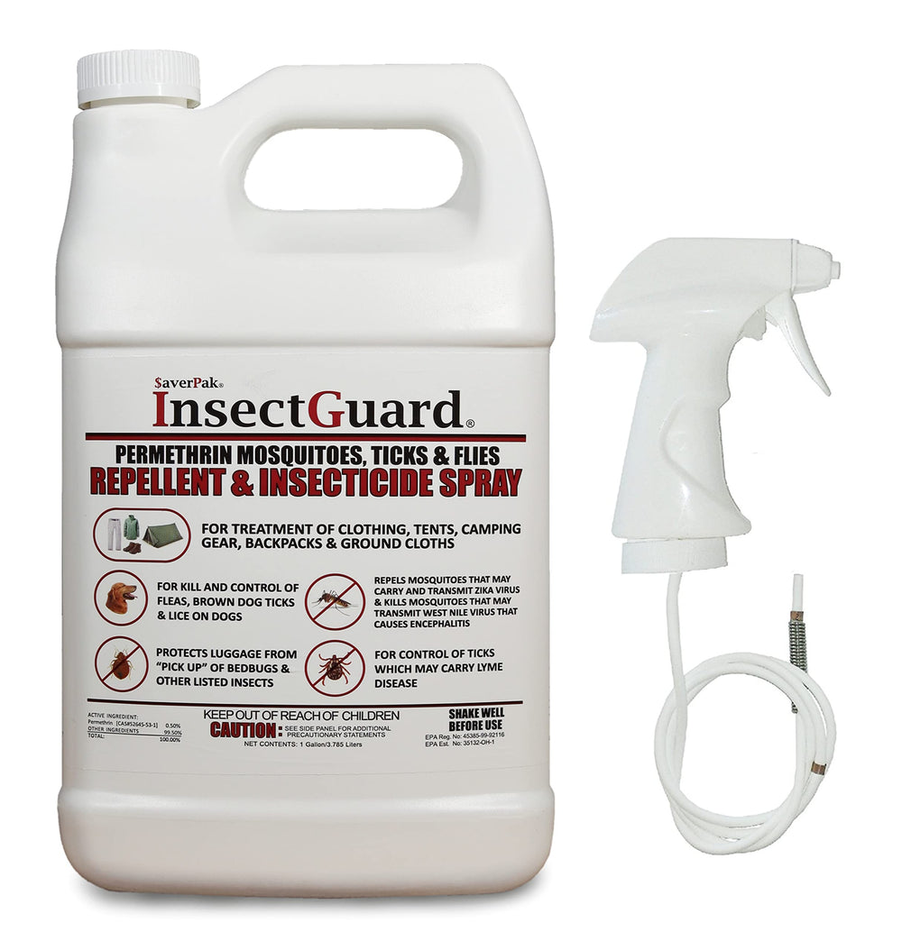 The $averPak InsectGuard spray bottle protects clothing and gear for outdoor adventures.