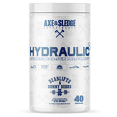 Axe & Sledge Hydraulic bottle pour for stimulant-free focus during workouts.