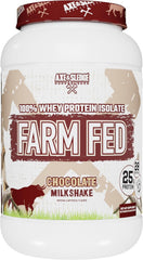Axe & Sledge Farm Fed whey isolate bottle highlights pure protein for quick recovery.
