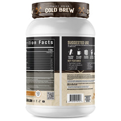 Axe & Sledge Farm Fed shake in glass shows creamy texture