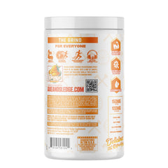 Axe & Sledge The Grind scoop dispensing powder for convenient hydration.