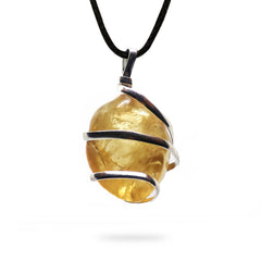 Ayana Wellness Citrine pendant closeup showing golden crystal clarity for daily wear.