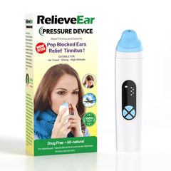 AYHDRN Eustachian Ear Pressure Balancer in travel case for easy packing and on-the-go relief.