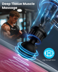 AYURA Massage Gun with 6 heads for full-body targeting.