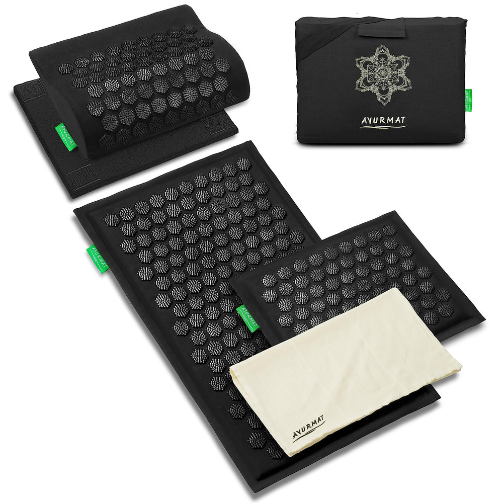 AyurMat acupressure mat with eco linen surface for skin-friendly contact and durability