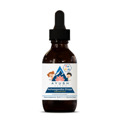 Ayush Herbs Ashwagandha Drops bottle with lemon flavor supports calm daily focus