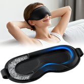 Azang weighted eye mask showing perfect weight for relaxing eye fatigue