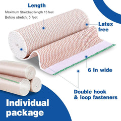AZEN Premium Bandage Wrap on arm demonstrates adjustable wrap for everyday comfort