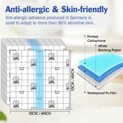 Close-up of AZEN transparent film dressing showing clear breathable material.