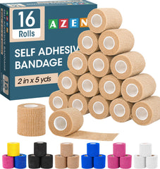 AZEN venda autoadhesiva de 2pulgadas 5yardas para vendajes rápidos sin pegarse a piel ni pelo